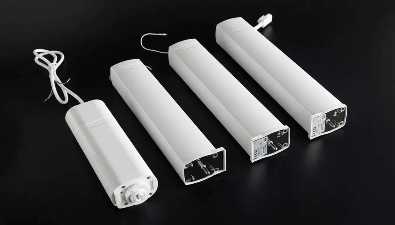 The full BAJT smart curtain motor range side by side